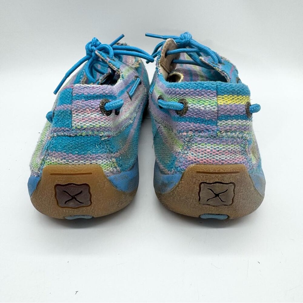 Twisted X‎ Wild Blue Yonder Canvas Driving Moc Lace Up Boat Shoe Womens Size 10 - Picture 9 of 12
